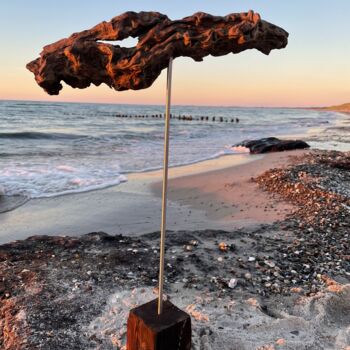 Sculptuur getiteld "Wind" door Clemens Voigt, Origineel Kunstwerk, Hout