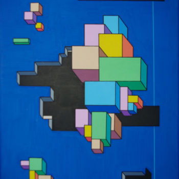 Painting titled "Urbs 7" by Clément Charoy, Original Artwork, Marker