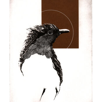 Incisioni, stampe intitolato "The Robin" da Clement Scarpi, Opera d'arte originale, incisione