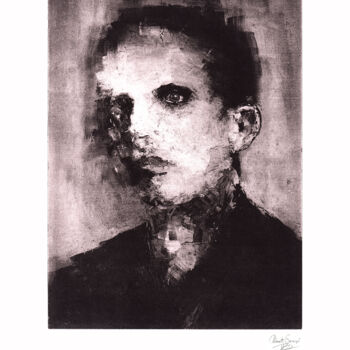 Gravures & estampes intitulée "Portrait VI" par Clement Scarpi, Œuvre d'art originale, Eau-forte