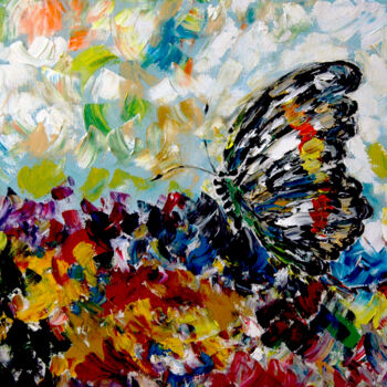 Malerei mit dem Titel "026-Colourful Butte…" von Clement Tsang, Original-Kunstwerk, Öl