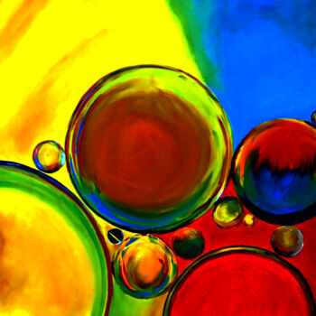 Pittura intitolato "O-The Round Colorfu…" da Clement Tsang, Opera d'arte originale, Olio