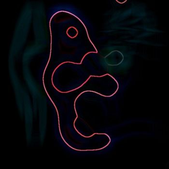 Digitale Kunst mit dem Titel "foetus sombre" von Jonathan Clementz, Original-Kunstwerk
