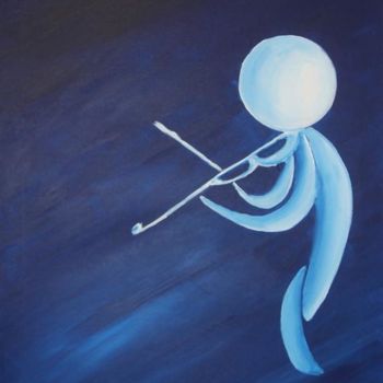 Schilderij getiteld "violoniste1" door Jonathan Clementz, Origineel Kunstwerk