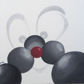 Schilderij getiteld "balls clown" door Jonathan Clementz, Origineel Kunstwerk