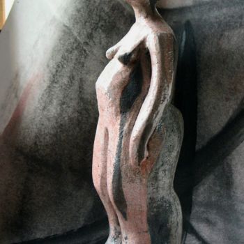 Skulptur mit dem Titel "sans titre 2" von Isabelle Clergue, Original-Kunstwerk, Terra cotta