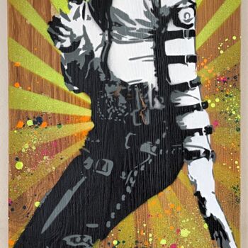 Картина под названием "Recycling Michael J…" - Click, Подлинное произведение искусства, Акрил Установлен на Деревянная панель
