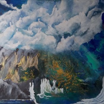Peinture intitulée "Hymne à l'aurore" par Nahalah, Œuvre d'art originale, Acrylique