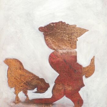 Peinture intitulée "chicken.jpg" par Clive Manuel, Œuvre d'art originale, Huile