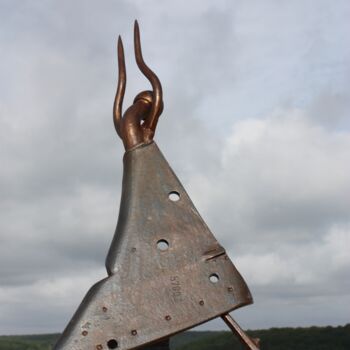 Sculptuur getiteld "Magnificient" door Clive Manuel, Origineel Kunstwerk, Metalen