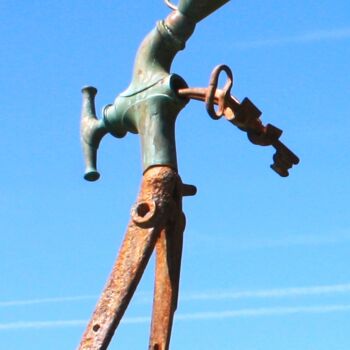 Sculpture intitulée "The key" par Clive Manuel, Œuvre d'art originale, Métaux