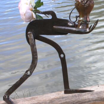 Sculpture titled "Old and Romantic" by Clive Manuel, Original Artwork, Metals