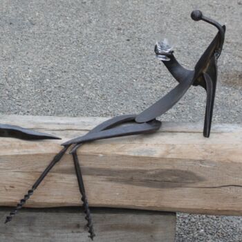 Sculpture titled "Why don't you poor…" by Clive Manuel, Original Artwork, Metals