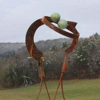 Sculpture titled "EMBRACE" by Clive Manuel, Original Artwork, Metals