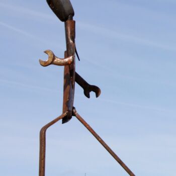 Sculpture titled "WALKER" by Clive Manuel, Original Artwork, Metals