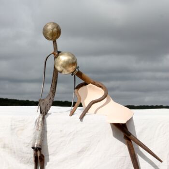 Sculpture titled "COUPLE" by Clive Manuel, Original Artwork, Metals