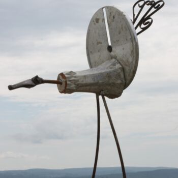 Sculpture intitulée "Bird's tail" par Clive Manuel, Œuvre d'art originale, Métaux