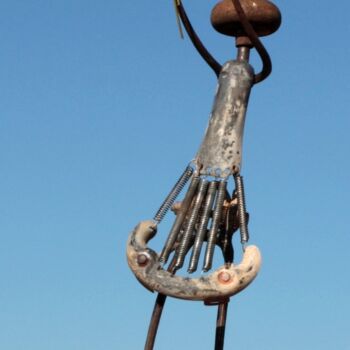 Sculpture titled "Happily dancing" by Clive Manuel, Original Artwork, Metals