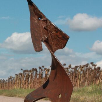 Rzeźba zatytułowany „Simply walking” autorstwa Clive Manuel, Oryginalna praca, Metale