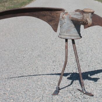 Sculpture titled "BIRD" by Clive Manuel, Original Artwork, Metals