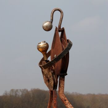Sculpture titled "Embrace" by Clive Manuel, Original Artwork, Metals