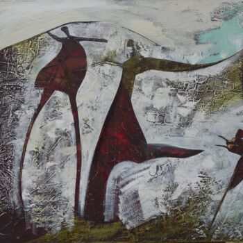 Картина под названием "dance" - Clive Manuel, Подлинное произведение искусства, Масло