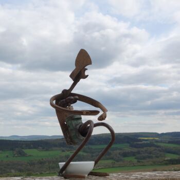 Sculpture titled "Potty" by Clive Manuel, Original Artwork, Metals