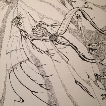 Zeichnungen mit dem Titel "A trek across alaska" von Clive Nawell, Original-Kunstwerk, Tinte