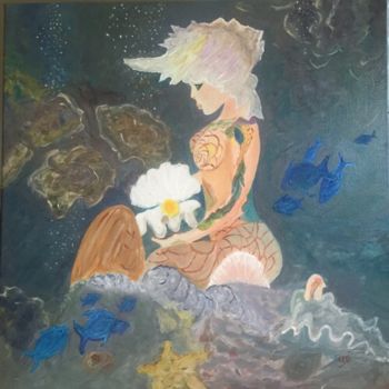 Painting titled "SIRENE" by Clo, Original Artwork