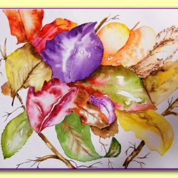 Peinture intitulée "Couleurs d'automne" par Cloe St, Œuvre d'art originale, Huile