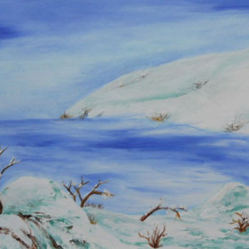 Painting titled "L'hiver" by Cloe St, Original Artwork, Oil