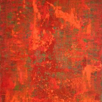 Pintura intitulada "Simply Red" por Cloo Potloot, Obras de arte originais