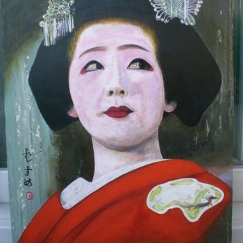 Peinture intitulée "Geisha" par Cloper, Œuvre d'art originale, Huile