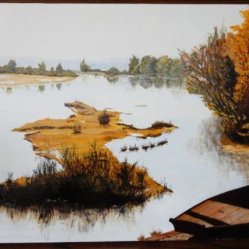 Painting titled "Couleurs de Loire" by Cloper, Original Artwork, Acrylic