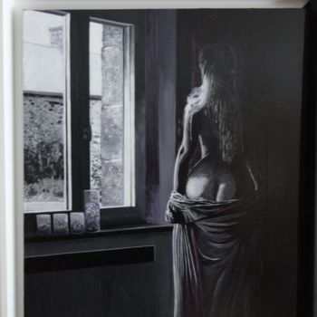 Painting titled "Intimité" by Cloper, Original Artwork, Acrylic Mounted on Wood Stretcher frame