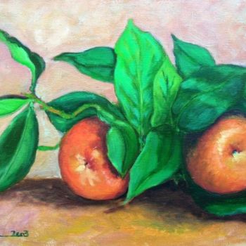 Painting titled "Naranjas de mi nara…" by C_lora, Original Artwork