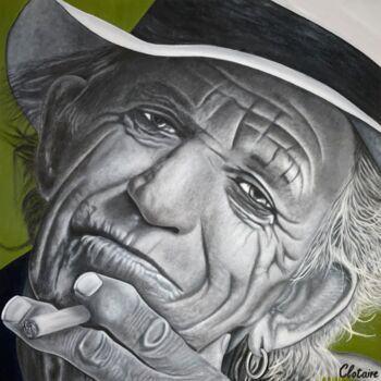 Pintura titulada "Keith Richards 2" por Clotaire Charriere, Obra de arte original, Oleo