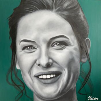 Painting titled "Rebecca Ferguson" by Clotaire Charriere, Original Artwork, Oil