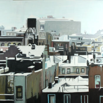 绘画 标题为“toits de NY” 由Clotilde Nadel, 原创艺术品, 油