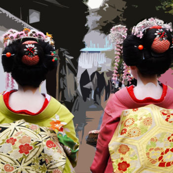 "2-kimonos-dec-inver…" başlıklı Tablo Clotilde Nadel tarafından, Orijinal sanat