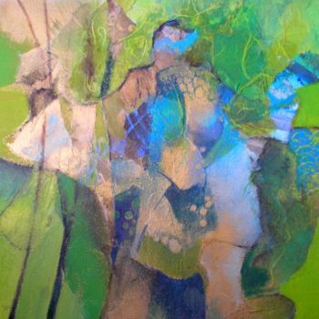 Peinture intitulée "Le guerrier vert" par Clotilde Majcherczak, Œuvre d'art originale