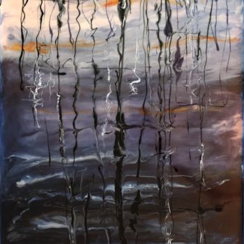 Painting titled "Reflets port" by Clo Tilly, Original Artwork, Other