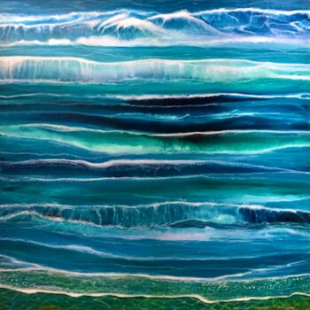 Painting titled "Passion waves" by Clo Tilly, Original Artwork, Ink
