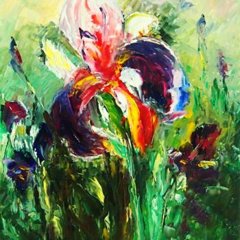Painting titled "Iris" by Clo Tilly, Original Artwork, Oil