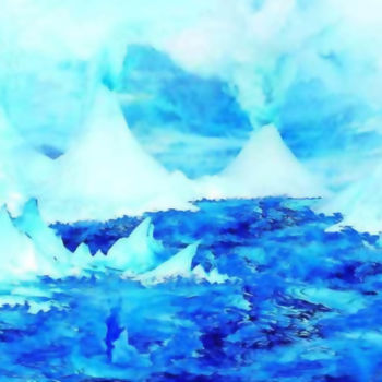 Цифровое искусство под названием "Mar de lava" - Claudio, Подлинное произведение искусства, 2D Цифровая Работа