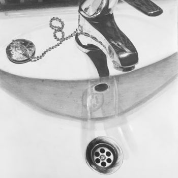 Drawing titled "Réalité transformé" by Clovis Retif, Original Artwork, Graphite