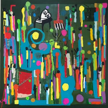 Malarstwo zatytułowany „Musique en couleurs…” autorstwa Clr, Oryginalna praca, Akryl