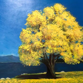 Painting titled "Tree’s one day" by Lei Chen, Original Artwork