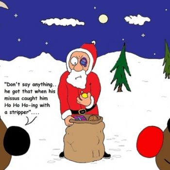 「"Blue Eyed Santa"」というタイトルのデジタルアーツ Clynton Knightによって, オリジナルのアートワーク