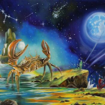 Peinture intitulée "La constellation du…" par Claude Maguet, Œuvre d'art originale, Huile